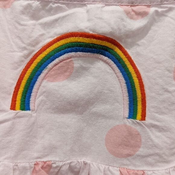 Harper Canyon Pink Polkadot Rainbow Sundress Sleeveless Summer Girls size 3T - Picture 2 of 7